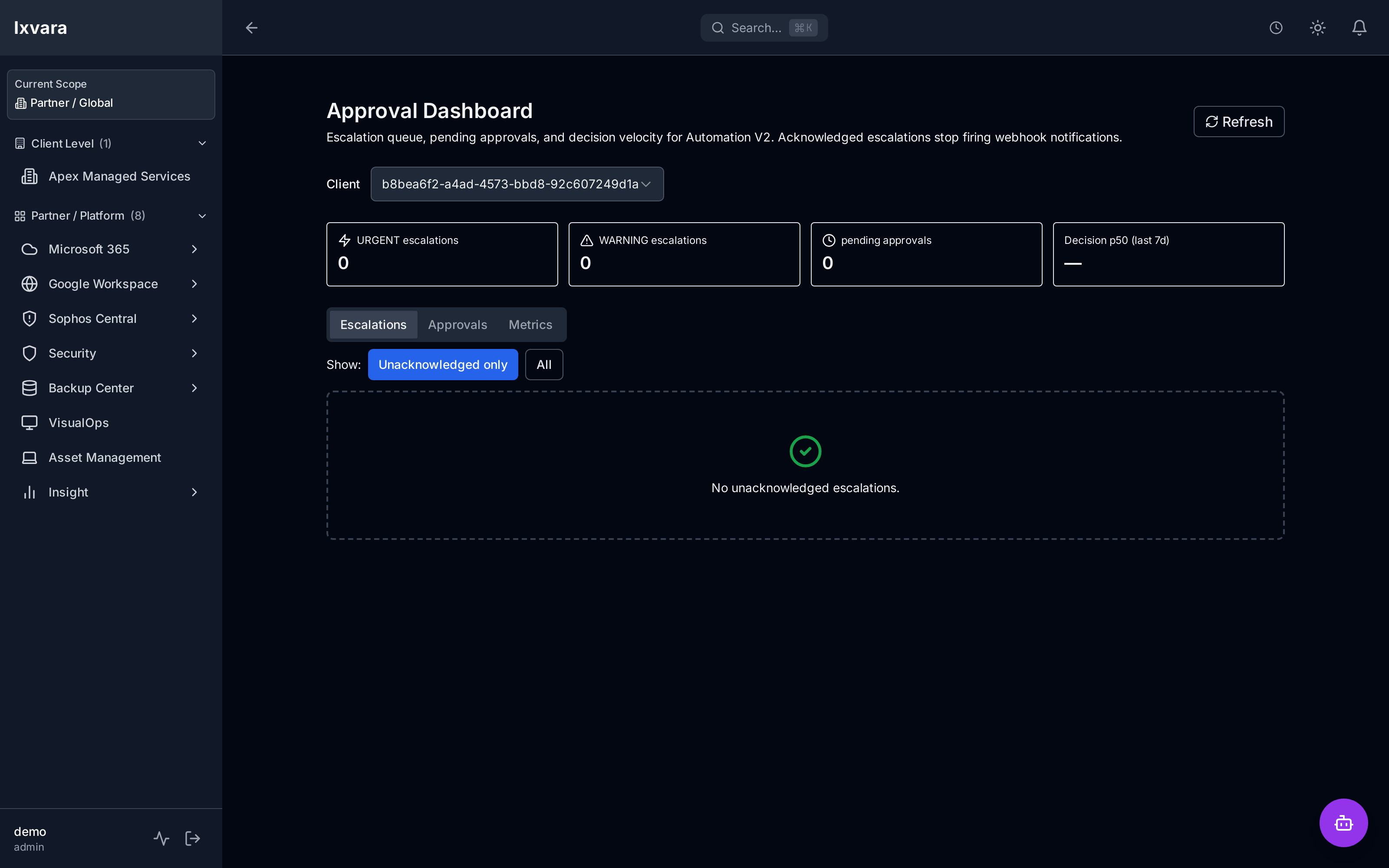 Ixvara presenting a remediation plan with human approval, execution scope and verification controls.